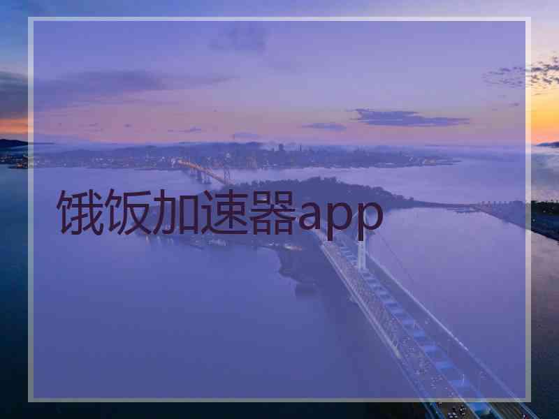 饿饭加速器app