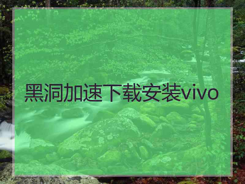 黑洞加速下载安装vivo