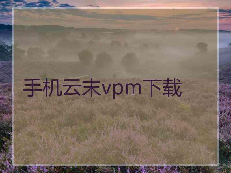 手机云末vpm下载