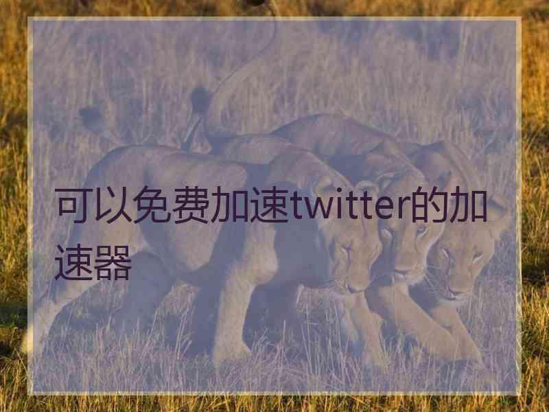 可以免费加速twitter的加速器