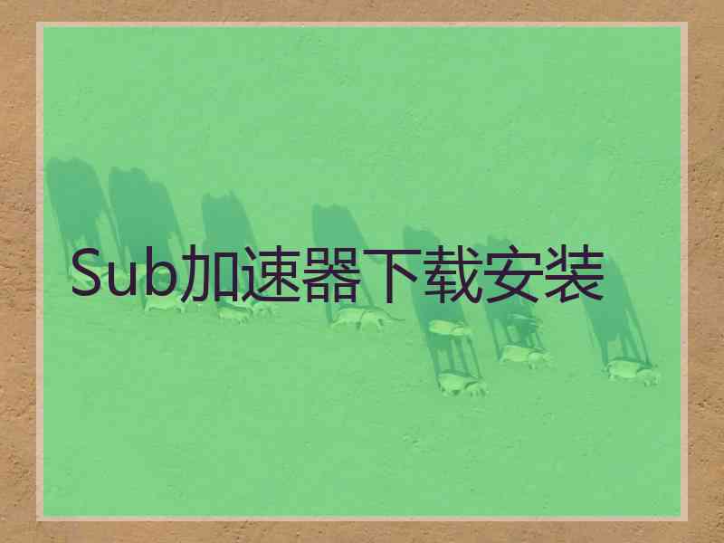 Sub加速器下载安装