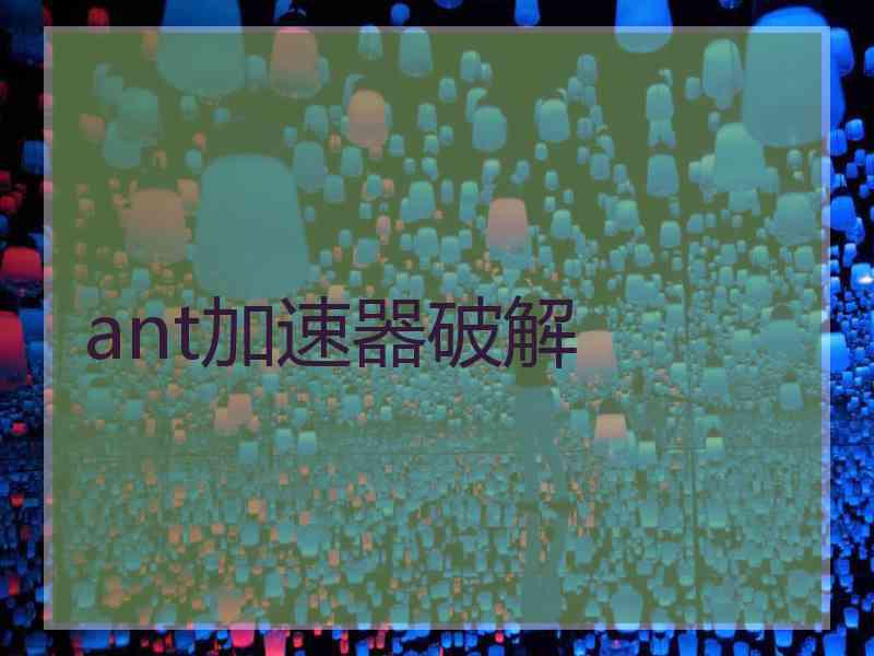 ant加速器破解