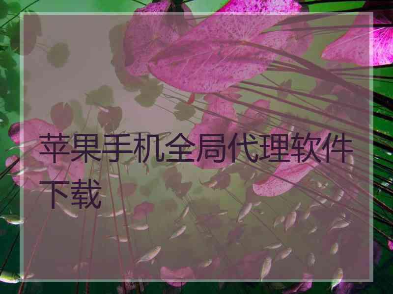 苹果手机全局代理软件下载