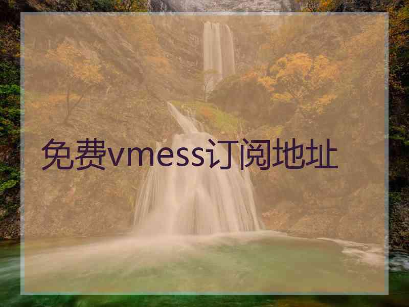 免费vmess订阅地址