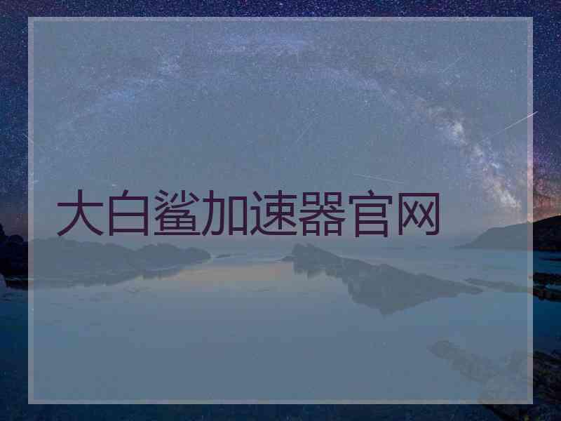 大白鲨加速器官网