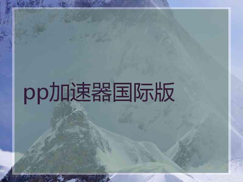 pp加速器国际版